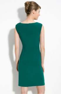   Adrianna Papell Beaded Jersey Sheath Cocktail Dress Evergreen 6 $160