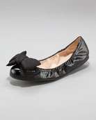 Prada Suede Bow Slide Sandal   Neiman Marcus