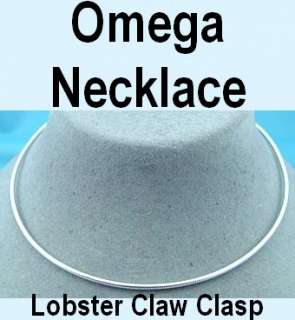 16 Silver Omega Necklace Flex Choker Dog Collar Style  