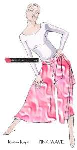 Apres Yoga Clothing   Prana Scarf  Pink Wave  