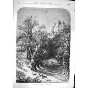    1867 Merlewood Chase Deer Castle Trees Samuel Read