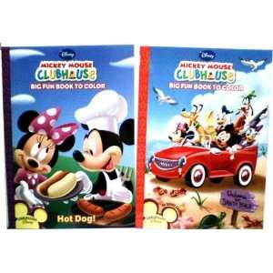 Mickey Mouse Summer Fun Coloring Books Hot Dog and Welcome to Sandy 