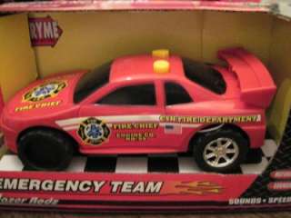 Fire Department Emergency Motorized Siren Car toy NEW  