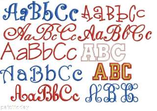   EMBROIDERY DESIGNS Monograms FONTS BROTHER JANOME BERNINA SINGER PFAFF