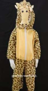 Giraffe Unisex Kids Animal Party Costume Kids Size 4 5Y  