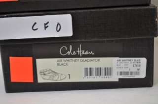 COLE HAAN AIR WHITNEY GLADIATOR (CFO) BLACK PATENT LEATHER GOLD 