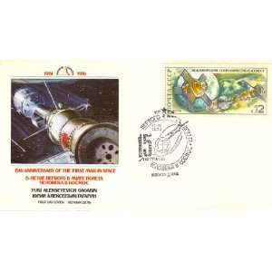   First Day Cover 15th Anniversary Yuri Gagarins Space Flight 1961 1976