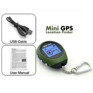 portable Mini GPS Receiver + Location Finder Keychain  