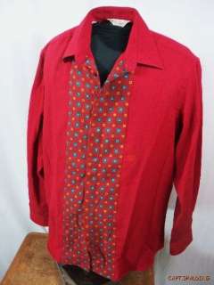 gucci red wool pattern flannel vtg designer shirt mens 16 1 2 42 italy 