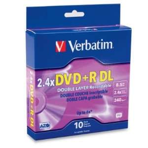  Verbatim Dual Layer DVD + R Discs VER95166 Electronics