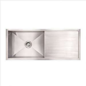   Single Bowl Undermount Stainless Steel Kitchen Sink with Drain board