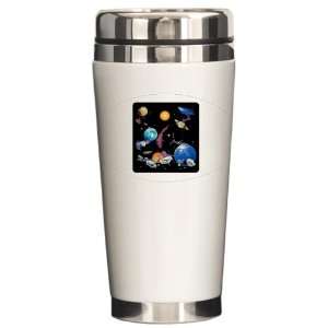  Ceramic Travel Drink Mug Solar System And Asteroids 