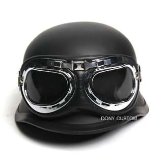 Military German goggles helmet retro motorcycle Black  