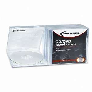   ® CD/DVD Standard Jewel Cases, Clear, 10 per Pack