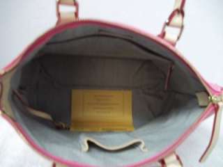 New Dooney and Bourke Leather Satchel In Pink With Accessories  
