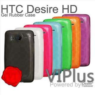 8in1 Pack Gel Rubber TPU Case Skin Cover Silicon for HTC Desire HD 