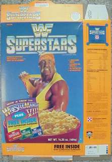 1991 Hulk Hogan WWF Superstars Cereal Box ab73  