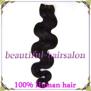   150Cm Wide Remy Weft WAVY human hair extensions#1B &100g ,New  