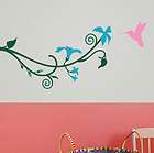 HUMMINGBIRD w/ Flowers   Vinyl Wall Decal Sticker Mural