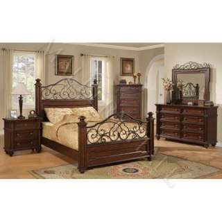 Beautiful Wrought Iron King Bedroom set from Solid Poplar    Your 