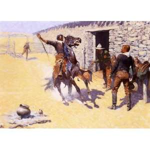 Hand Made Oil Reproduction   Frederic Remington   24 x 18 inches   The 