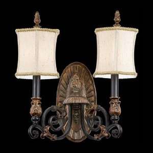  French Country Wall Sconce in Provincial Bronze Shade 