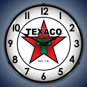 Texaco Gas Station with Numbers Backlit Clock: Automotive