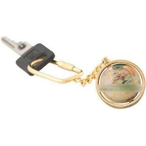  Opal Gemstone Globe Gold Keychain