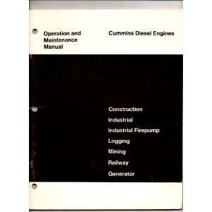  Cummins Diesel Engines Operation and Maintenance Manual 