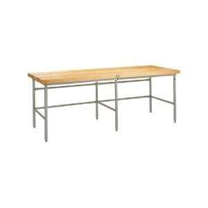  John Boos Bakers Production Table w/ Bin Stops & Guides 