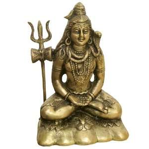  Famous Hindu God Meditative Shiva Antique Statue Handmade 