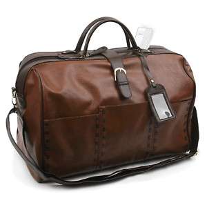 Mens Leather Travel Luggage Gym Shoulder Bag Tote 7023  