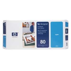  HEWLETT PACKARD 80 Cyan Printhead and Cleaner For HP 