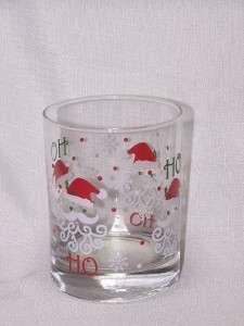 Libbey Glass 4 Christmas 15oz. Santa Tumblers Glasses  