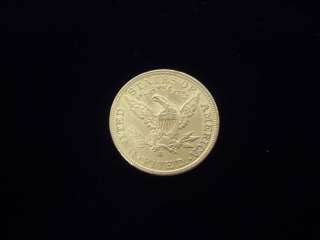 1906 S Liberty Head Gold Half Eagle 5 Dollar Coin.  