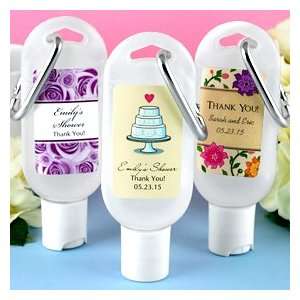  Personalized Hand Sanitizer Favors with Carabiner: Health 