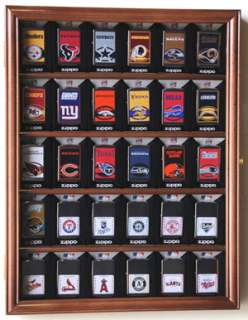 25 Zippo Lighter Display Cases Wall Holder Rack Cabinet  