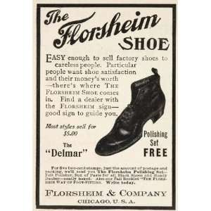  1903 Original Vintage Ad Florsheim Men Shoe Delmar 