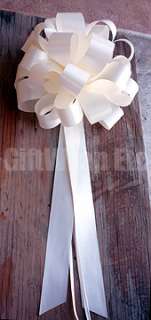   PULL BOWS IVORY DECORATIONS WEDDING PEW GIFT CHAIR TABLE CENTERPIECE