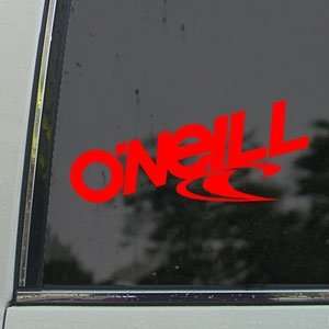  ONeill Red Decal Skateboard Surf Snowboard Surfing Red 