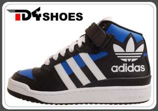 Adidas Forum Mid RS XL Black White Trefoil Blue 2012 Mens Casual Shoes 