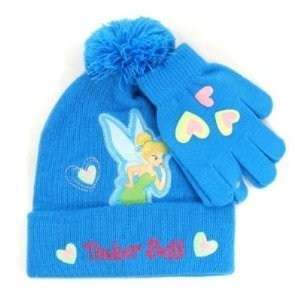   Knit Hat Cap Beanie and Gloves mittens blue 2 pieces set new  