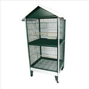  Cage Co. 100B 2 Two Story Pitched Roof Aviary Bird Cage