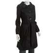 soia kyo black cotton chaima pleated trench
