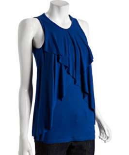 Design History marine jersey ruffle front tank  BLUEFLY up to 70% off 