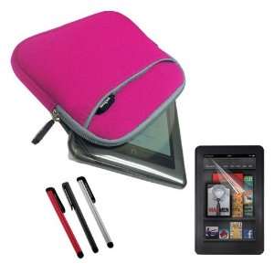  Screen Protector + 3 Color Stylus Pen for  Kindle Fire 7 Tablet