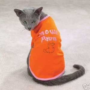 Casual Kitty Mouse Patrol Cat Tee Shirt Orange LARGE:  