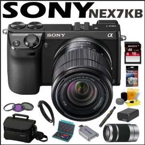   Lens + 55 210mm Nex System Zoom Lens + 16 GB Memory Card + Camera Bag