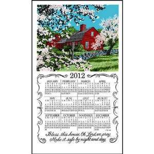   : Bless this House Linen Kitchen Towel Calendar 2012: Office Products