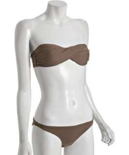 OndadeMar light brown nylon twisted bandeau bikini  BLUEFLY up to 70% 